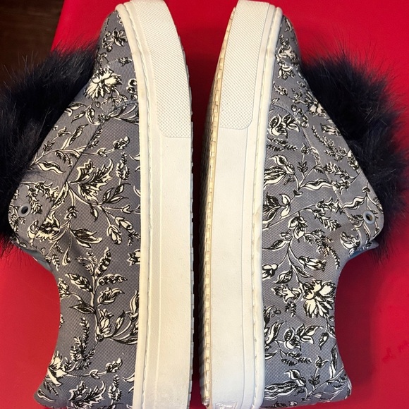 SAM EDELMAN LEYA DUSTY BLUE LEAF PRINT LACELESS SLIP ON SNEAKER sz 8 - Picture 5 of 9